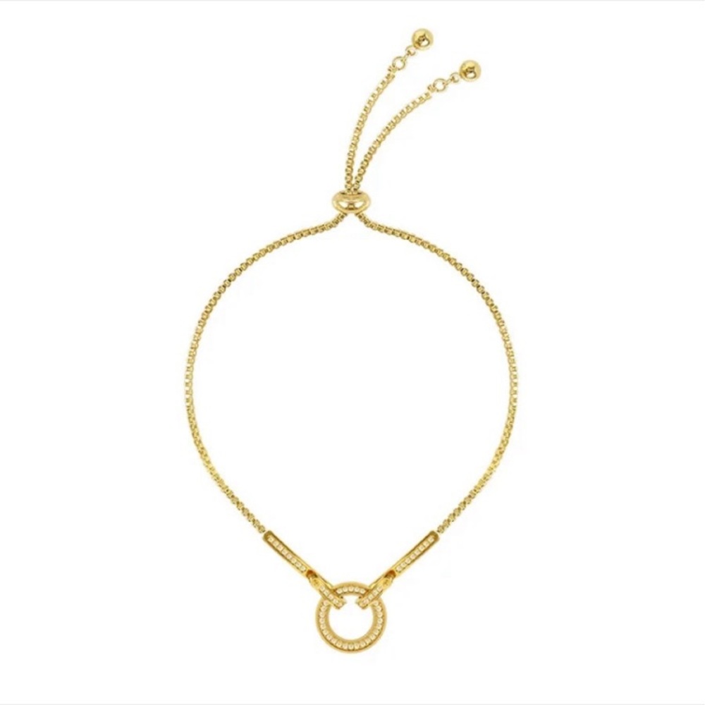 Swarovski adjustable gold plated bracelet